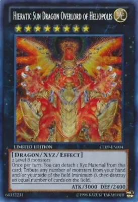 Yugioh-Hieratic Sun Dragon Overlord Of Heliopolis-Secret-Limited-CT09 EN004 (LP) • £3.50