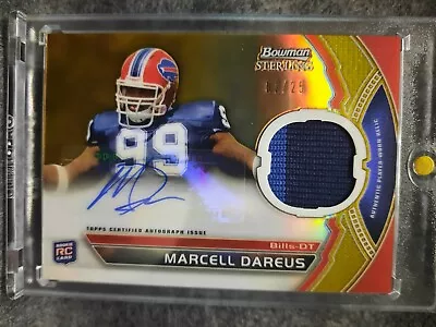 2011 Bowman Sterling Marcell Dareus Auto Patch Gold # 02/25 • $12.99