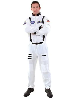 Astronaut Spaceman White Suit Uniform Men Costume • £58.74