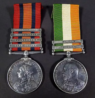 Gb  1899-1902 Boer War - Qsa & Ksa - Queens & Kings South Africa Medal Pair • £265