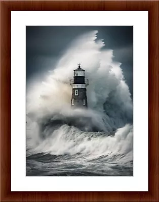 Lighthouse Digital Painting A4 Print Posters Pictures Home Decor Pictures • £4.99