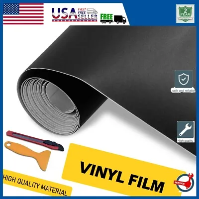 Premium Matte Flat Black Vinyl Wrap Film Sticker Decal Bubble Free Air Release • $12.99