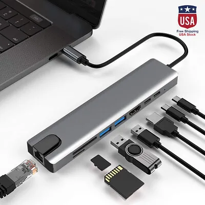 Multiport USB 3.0 Type C HUB To 4K HDMI Adapter SD/TF Card Reader For Macbook • $15.63