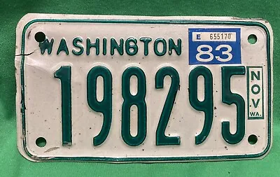 1983 Vintage Washington State Motorcycle License Plate Classic Vehicle Collector • $99.38