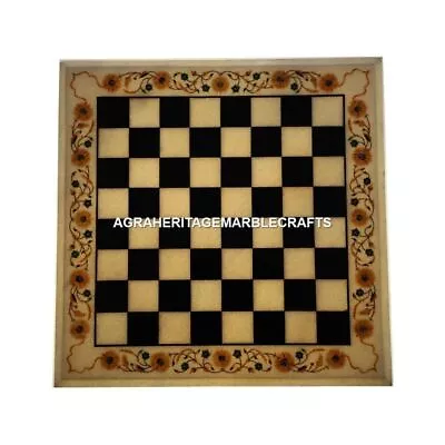 15  Marble Chess End Custom Top Table Mosaic Hakik Inlay Hallway Home Decor M097 • $343.97