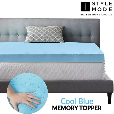 Orthopaedic Foam Mattress Topper Cool Blue Memory Foam Topper All Sizes Depth • £39.99