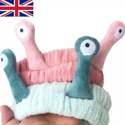 2X Cartoon Big Eye Snail Headband Elastic Hair Band Wash Face Hairbands Makeup • £5.99