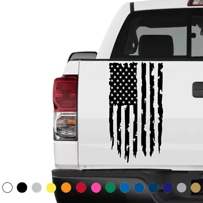 American Flag Tailgate Distressed Decal For Tattered Pickup Trucks Vinyl V5 • $12.95