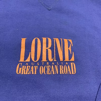 Vintage Lorne Australia Sweatshirt Great Ocean Road Purple Men’s XL • $12