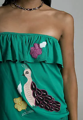 Summer Sexy Party Embroidered Cotton Women Ruffle Tube Tunic Top Vava Joy Han • $19