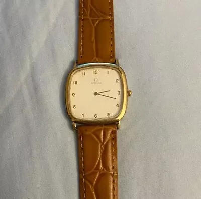 Omega Deville Vintage Gold Watch Sapphire Crystal Quartz Mens Watch Used Working • $1050