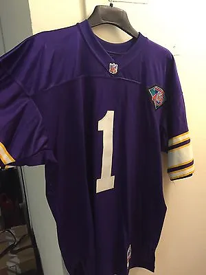 Vintage - Throwback Vikings Authentic W/S Warren Moon Jersey - 75th Anniversary • $170