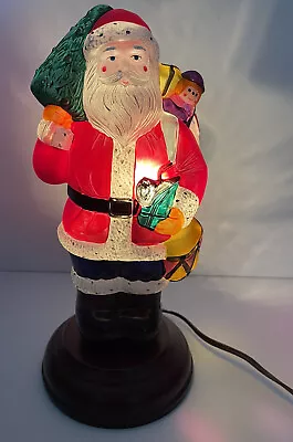  OLD WORLD CHRISTMAS  PATRIOTIC USA SANTA LIGHT Wooden Base W/ Original Box 1996 • $59.95