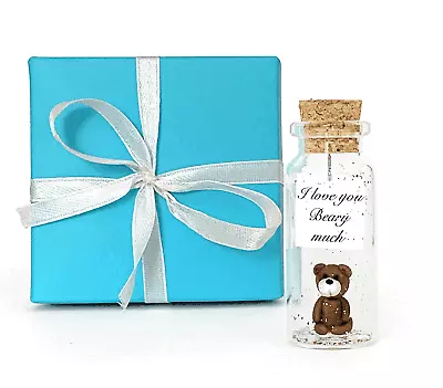 Cute And Kawaii Message In A Bottle Love Gift For Beloved One In Teal Gift Box • $20.51