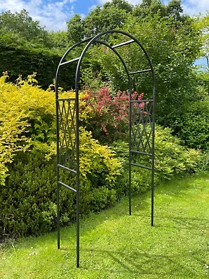 £99.99 • Buy Metal Garden Arch Heavy Duty Rose Climbing Plants Strong Archway Arbour Frame