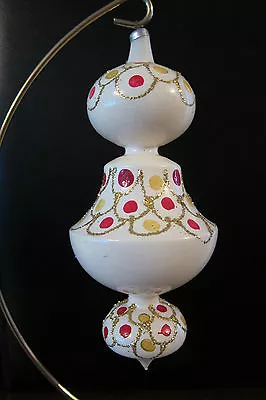 Very Beautiful Vintage White Drop Christmas Ornament Italian/made In Italy • $32.99