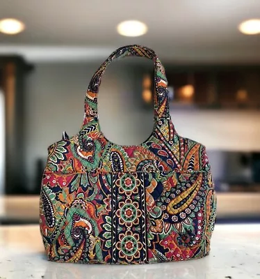 Vera Bradley Venetian Paisley 3 Zip Compartment Large Computer Bag Purse 17”x13” • $49.99