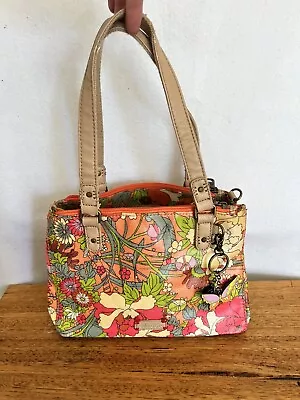 /🍀 SAKROOTS Floral LEATHER SMALL MEDIUM SATCHEL SHOULDER HAND BAG • $39.99