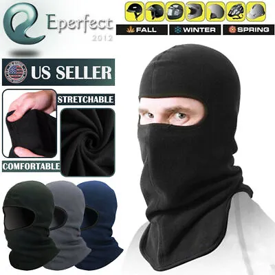 $7.49 • Buy Full Face Ski Mask Balaclava Winter Thermal Fleece Hood Neck Warmer For Cycling
