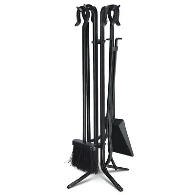 $74.78 • Buy 5 Pieces Fireplace Iron Standing Tools Set Fireplace & Wood Stove Accessories