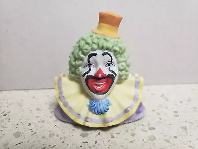 Super Happy Clown Figurine Green Hair Mad Hatter Hat Enesco #AW6 1985 Creepy • $5.49