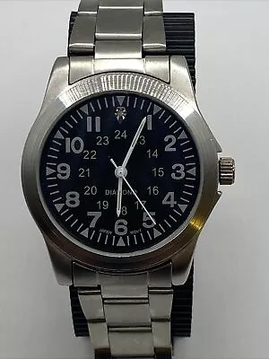 Unbranded Watch Mens Stainless Steel Military Time New Battery • $11.95