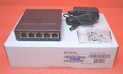NetGear ProSafe GS105E 5-Ports Gigabit Ethernet Plus Switch GS105Ev2  BRAND NEW  • $19.98