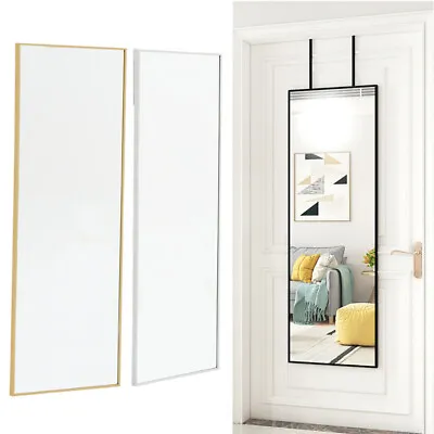 £22.94 • Buy Large Over Door Mirror Long Full Length Wall Door Hanging Mirrors Bathroom Glass