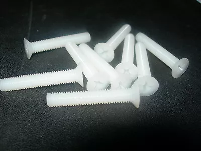 £3.69 • Buy M3 M3.5 M4 M5 M6 NYLON(Plastic) CSK POZI Philips Head Screws(Bolts) Pack Of 10