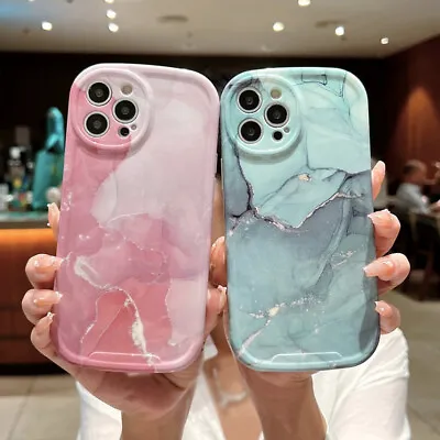 $7.25 • Buy Marble Pattern IMD Case For IPhone 13 12 Pro Max 11 XS XR X Glossy Back Cover