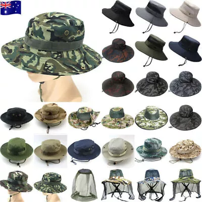 Women' Men Boonie Bucket Hats Wide Brim Outdoor Summer Fishing Hiking Sun Cap • $12.49