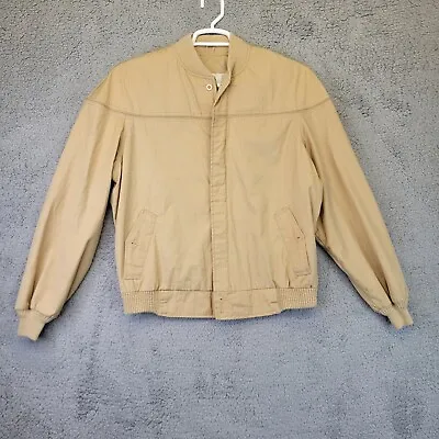 Vintage Pacific Trail Sportswear Jacket Mens Large Beige Brown Full Zip Western • $23.26