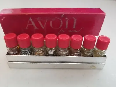Vintage Avon Mens Cologne After Shave Demonstration Kit 8 - 1 Dram Bottles READ • $26.39