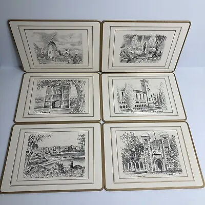 Vintage Pimpernel Place Mats - Perth Scenes By Cedric Emanuel Set Of 6 Cork Back • $24.95