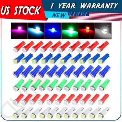 60Pcs Dashboard Gauge 5050SMD LED Wedge Bulb Light T5 70 73 74 6Colors For Honda • $10.76