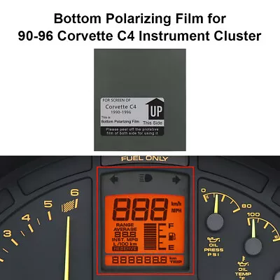 Bottom Polarizing Film For 90-96 Corvette C4 Instrument Cluster • $33.90