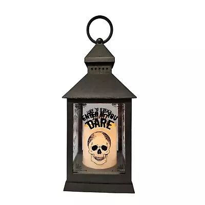 Black Halloween LED Lantern Portable Flickering Light Lamp Home Party Decor G457 • £9.71