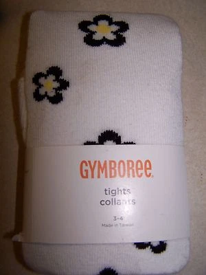 $13.99 • Buy NWT GYMBOREE BEE CHIC WHITE FLOWER FLORAL TIGHTS Sz 3-4