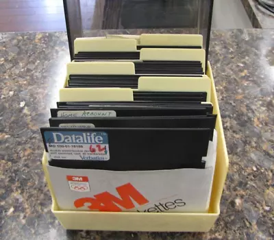 Lot Of (43) Various Vintage Software 5 1/4  Floppy Disks With Case - AZ1 • $19.99