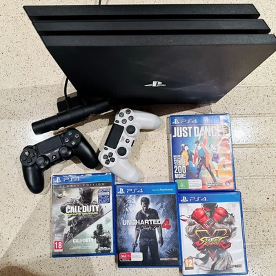 $299 • Buy SONY Playstation 4 Pro With 4 Games - Almost Brand New Condition