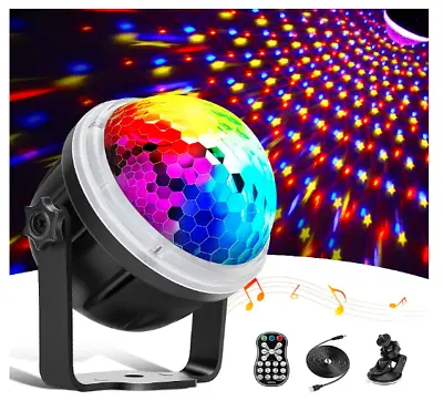 £13.89 • Buy Disco Ball Party Rotating LED Lights Remote & USB Plug In Christmas Party Light
