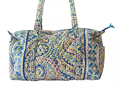 Vera Bradley Retired Capri Blue Print Medium Duffle Bag • $29.99