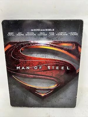 Man Of Steel 4K (Blu-Ray +Dvd+Digital Code) Steelbook | Walmart Ex *Case Damage* • $13.99