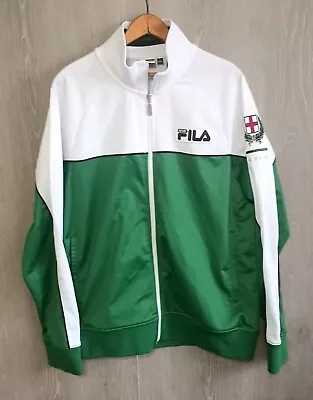 FILA Sport Italy Italia Soccer Zip Track Zip Jacket Green L Large • $34.99