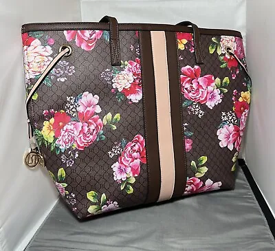 £23.99 • Buy River Island Brown Floral Tote Shopper Bag 👜 Excellent Condition