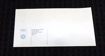 Authentic Vtg 1972 Munich Olympic Organizing Committee Unused Envelope • $12