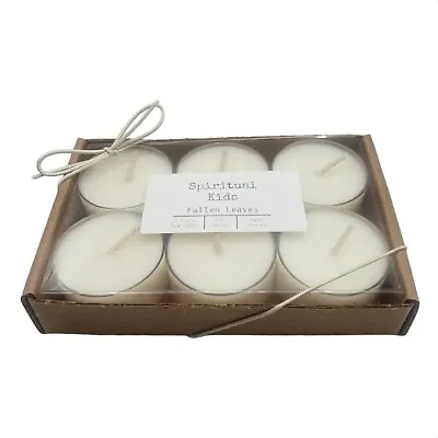 Fallen Leaves Soy Tealights 6ct Hand Poured | Fall Candle | Birthday Gift  • $8.99
