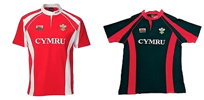 New Men's Welsh Cymru Wales Haka Grandad Collar Rugby Casual T-shirt Top • £24.99