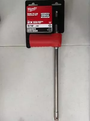 $20 • Buy Milwaukee 48-20-2110 9/16  X 9-1/2  X 14  SDS-Plus 4-Cutter Carbide Vacuum Drill