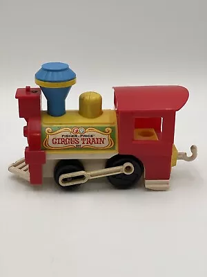 Vintage 1973 Fisher Price #991 Little People Circus Train Engine Whistle Works • $17.98